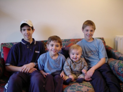 Robert with Elliot, Matthew and James
